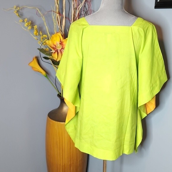 H by Halston Dip Dye Lime Punch Top Size M/L NWT - Picture 9 of 16